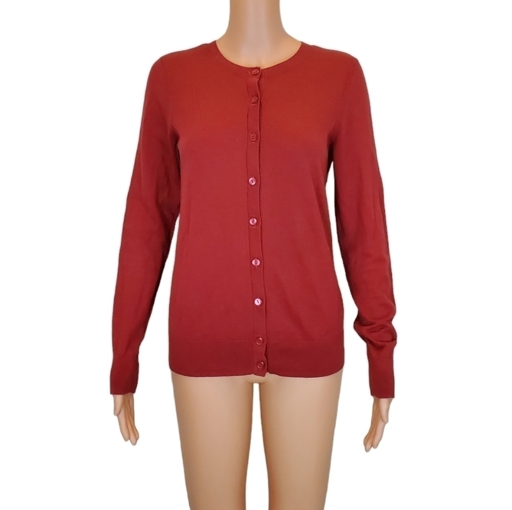 Loft outlet rust color long sleeve button down ca… - image 9